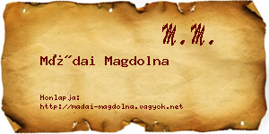 Mádai Magdolna névjegykártya