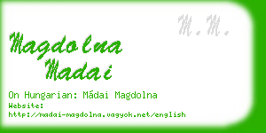 magdolna madai business card